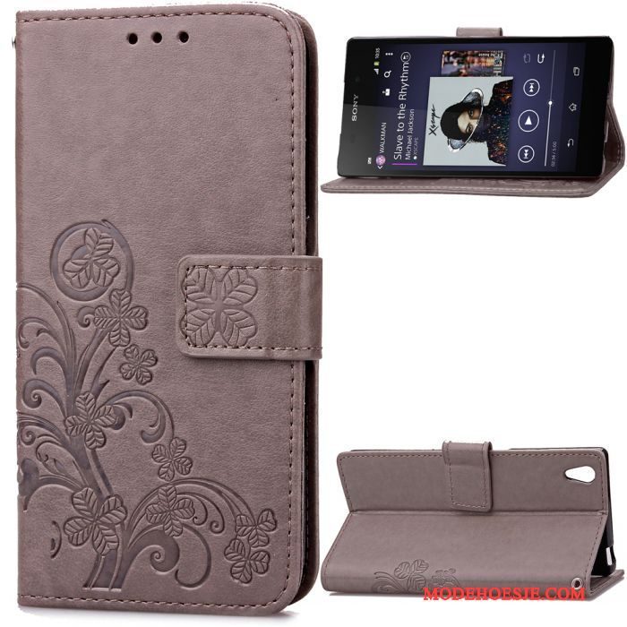 Hoesje Sony Xperia Z2 Siliconen Rood Hanger, Hoes Sony Xperia Z2 Zakken Anti-fall