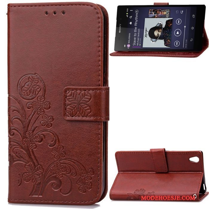 Hoesje Sony Xperia Z2 Siliconen Rood Hanger, Hoes Sony Xperia Z2 Zakken Anti-fall