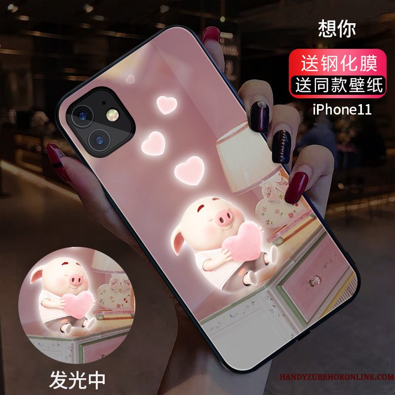 Hoesje iPhone 11 Mini Trend, Hoes iPhone 11 Roze Lovers