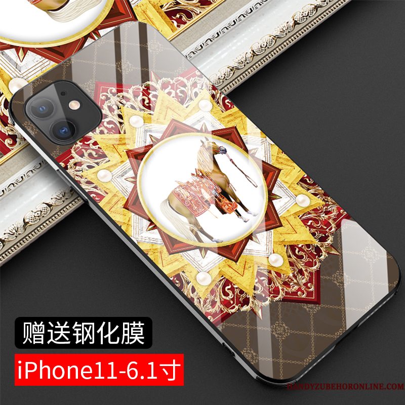 Hoesje iPhone 11 Mode Telefoon Persoonlijk, Hoes iPhone 11 Zakken High End Pauwen