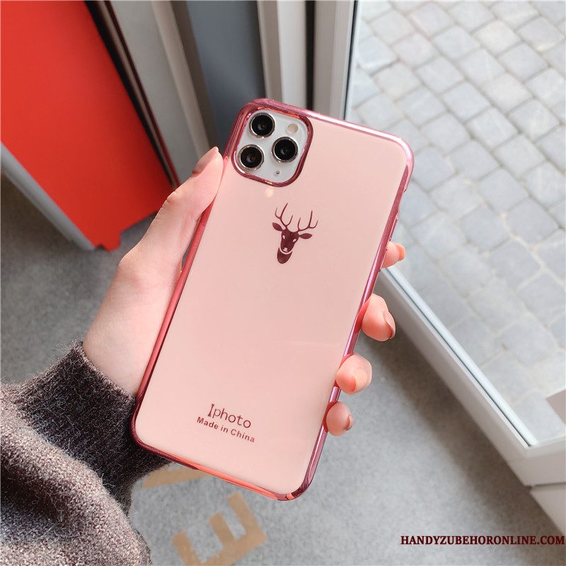 Hoesje iPhone 11 Pro Luxe Wijnrood Anti-fall, Hoes iPhone 11 Pro Zakken Eland Roze