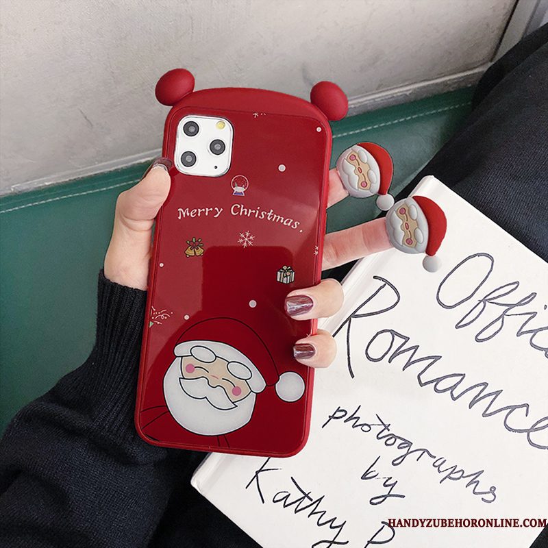 Hoesje iPhone 11 Pro Mode Kerstmis Glas, Hoes iPhone 11 Pro Spotprent Rood Eland