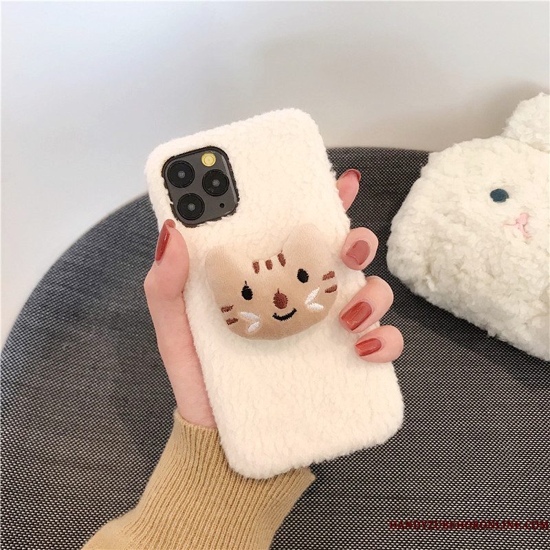 Hoesje iPhone 11 Pro Zacht Driedimensionaal Kat, Hoes iPhone 11 Pro Telefoon Lovers