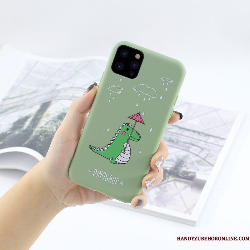 Hoesje iPhone 11 Pro Zacht Trend Anti-fall, Hoes iPhone 11 Pro Zakken Telefoon Groen