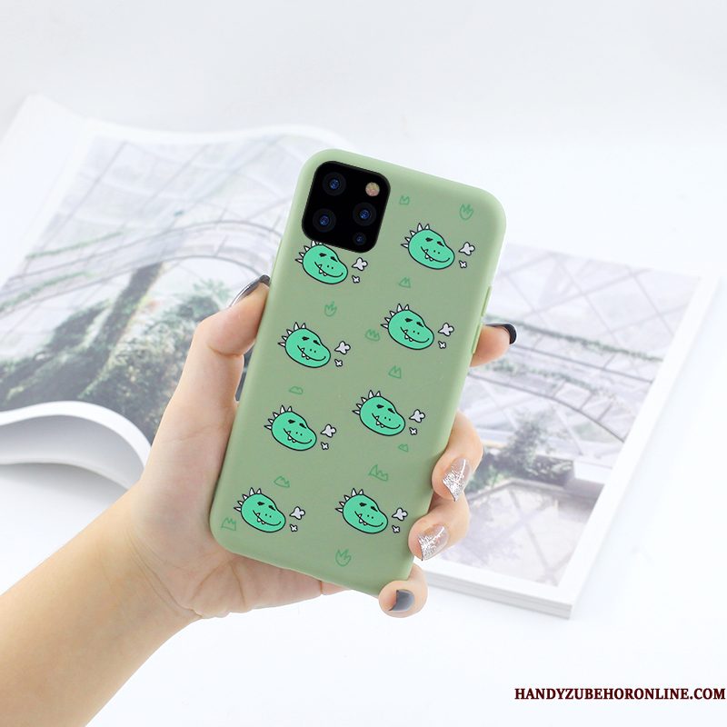 Hoesje iPhone 11 Pro Zacht Trend Anti-fall, Hoes iPhone 11 Pro Zakken Telefoon Groen