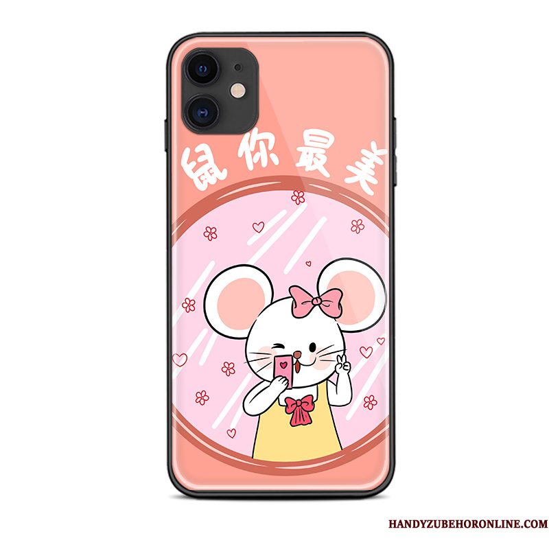 Hoesje iPhone 11 Scheppend Telefoon Rat, Hoes iPhone 11 Bescherming Glas Lovers