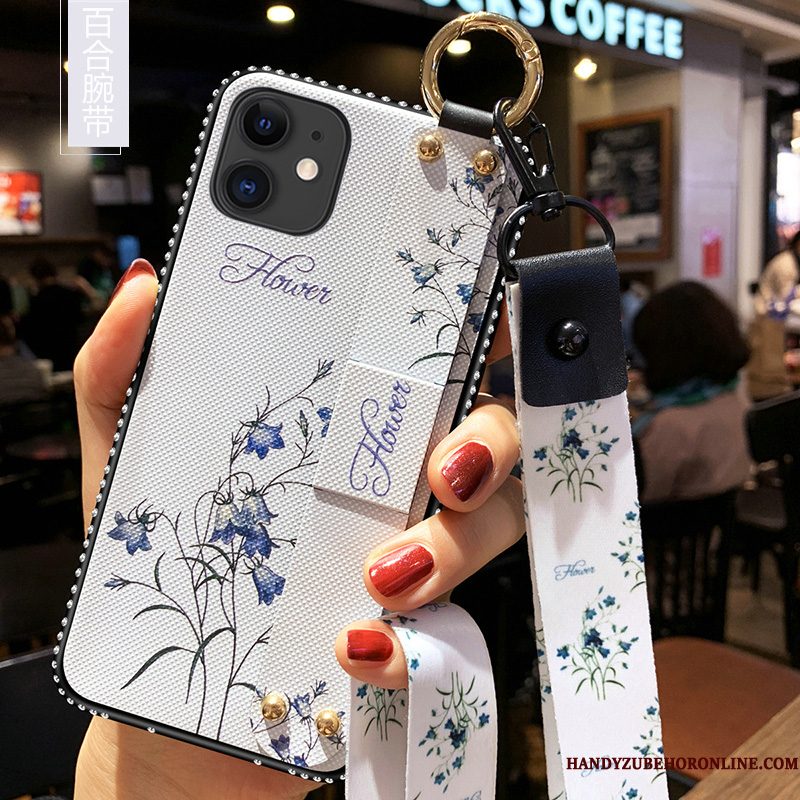 Hoesje iPhone 11 Zacht Blauw Kunst, Hoes iPhone 11 Siliconen Anti-falltelefoon