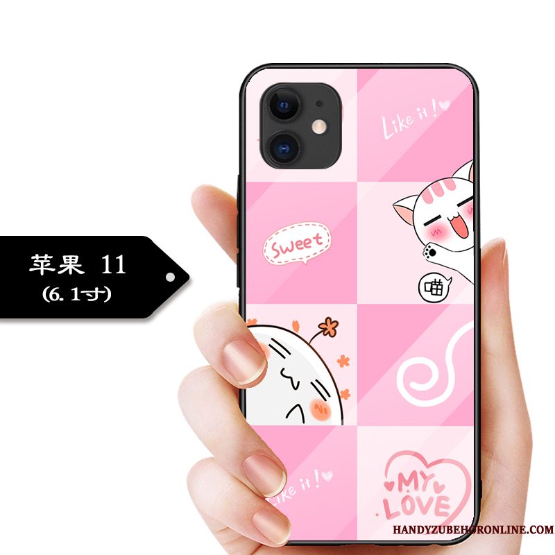 Hoesje iPhone 11 Zacht Telefoon Zwart, Hoes iPhone 11 Zakken Trend Glas