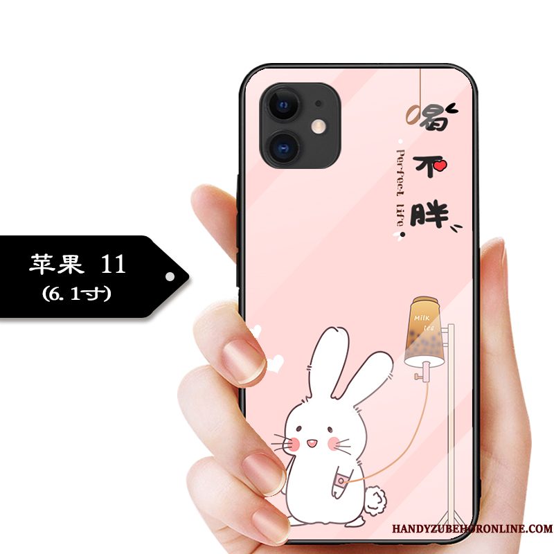 Hoesje iPhone 11 Zacht Telefoon Zwart, Hoes iPhone 11 Zakken Trend Glas