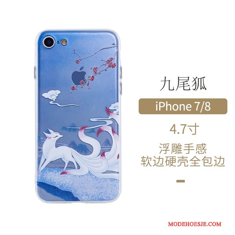 Hoesje iPhone 7 Bescherming Telefoon Anti-fall, Hoes iPhone 7 Chinese Stijl Kunst