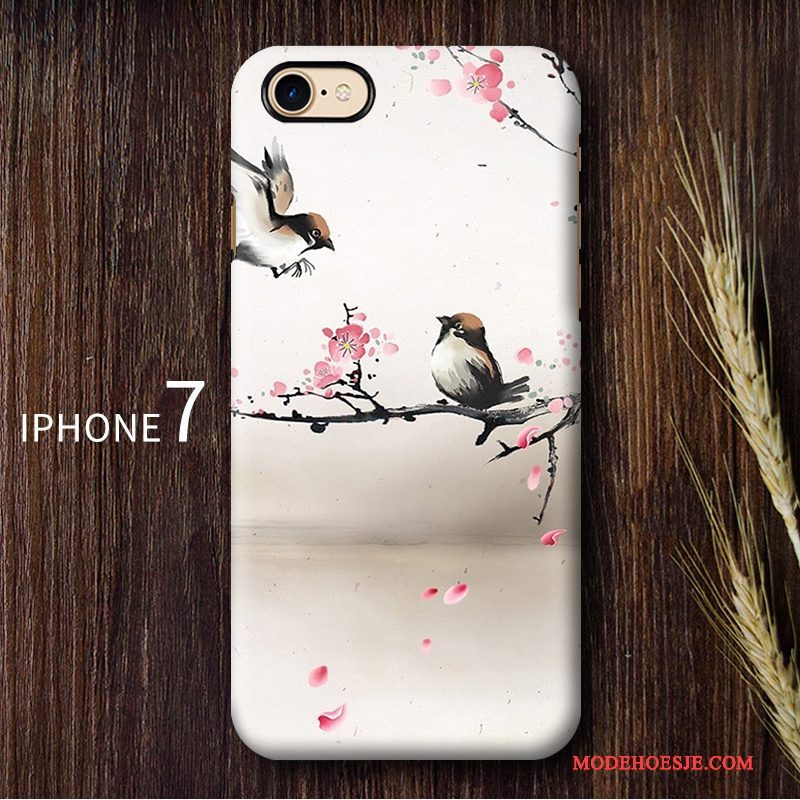 Hoesje iPhone 7 Kleur Chinese Stijltelefoon, Hoes iPhone 7 Vintage Anti-fall Hard