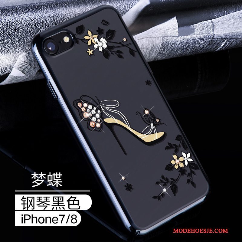 Hoesje iPhone 7 Luxe Telefoon Goud, Hoes iPhone 7 Strass Hard Anti-fall