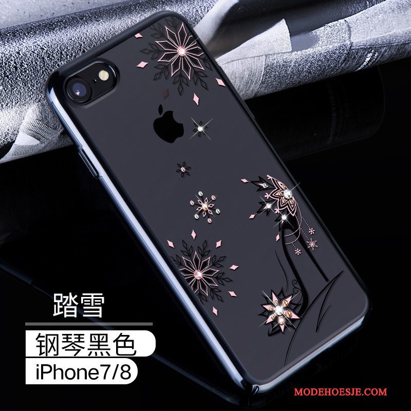 Hoesje iPhone 7 Luxe Telefoon Goud, Hoes iPhone 7 Strass Hard Anti-fall