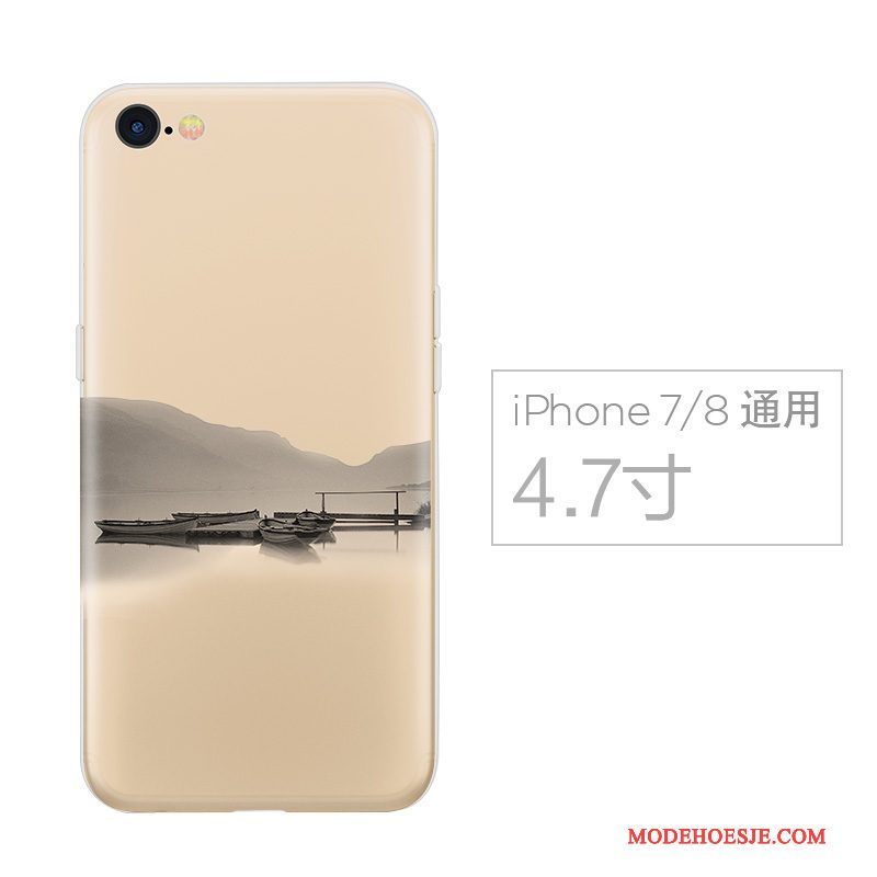 Hoesje iPhone 7 Scheppend Chinese Stijl Anti-fall, Hoes iPhone 7 Zacht Telefoon Persoonlijk