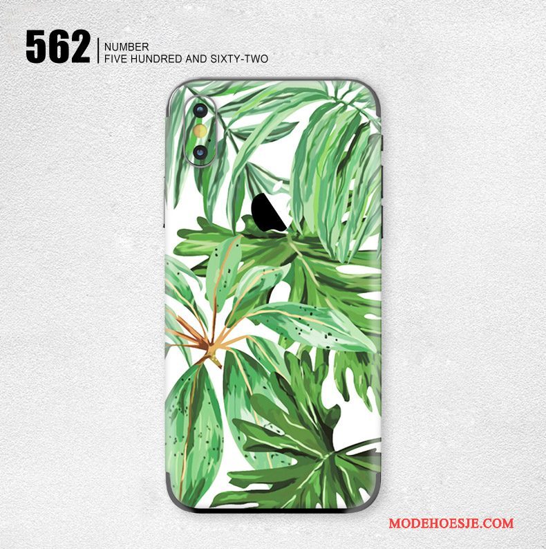 Hoesje iPhone X Kleur Skärmskydd Kunst, Hoes iPhone X Bescherming