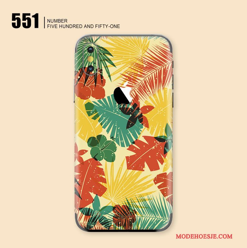 Hoesje iPhone X Kleur Skärmskydd Kunst, Hoes iPhone X Bescherming