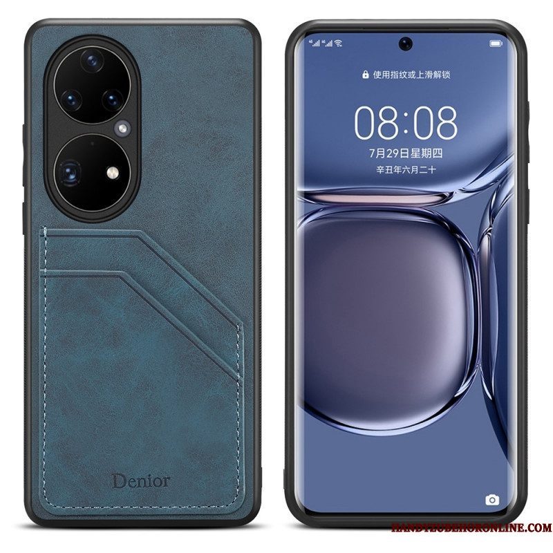 Hoesje voor Huawei P50 Pro Denior Kaarthouder Met Dubbel Slot