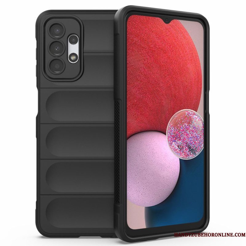 Hoesje voor Samsung Galaxy A13 Imitatielakleer Met Knoop