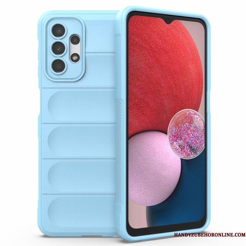 Hoesje voor Samsung Galaxy A13 Imitatielakleer Met Knoop