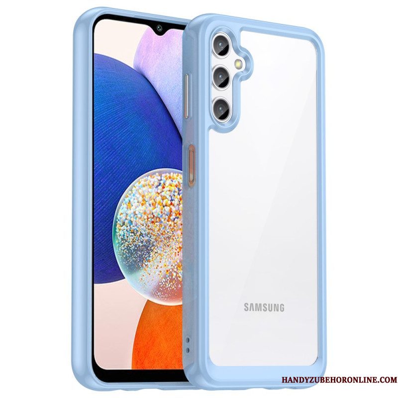 Hoesje voor Samsung Galaxy A14 / A14 5G Leer Textuur