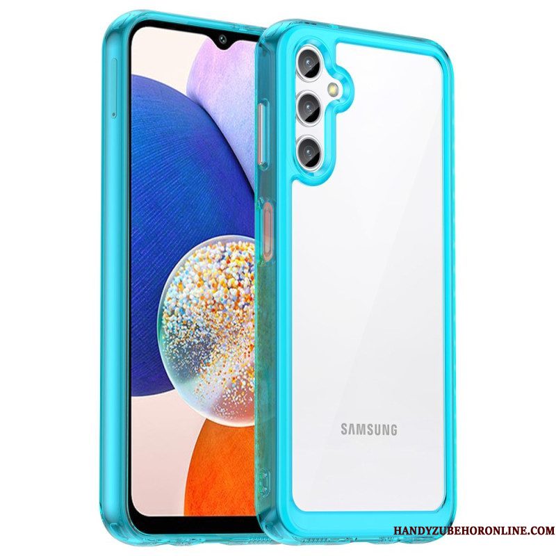 Hoesje voor Samsung Galaxy A14 / A14 5G Leer Textuur