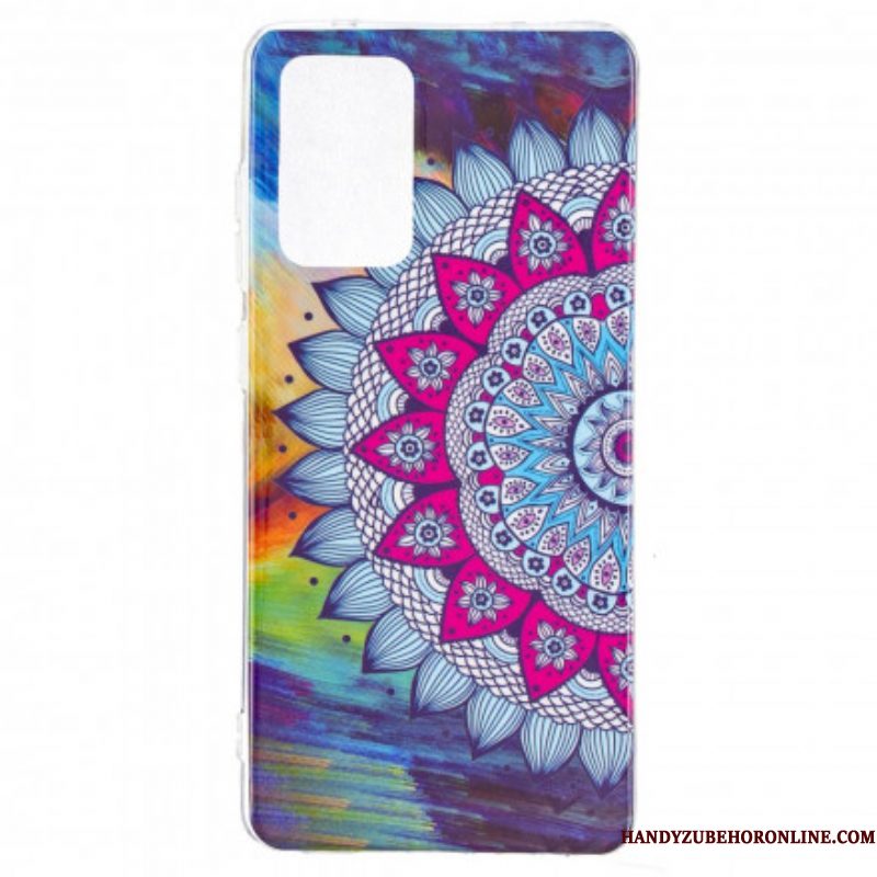 Hoesje voor Samsung Galaxy A52 4G / A52 5G / A52s 5G Fluorescerende Kleurrijke Mandala