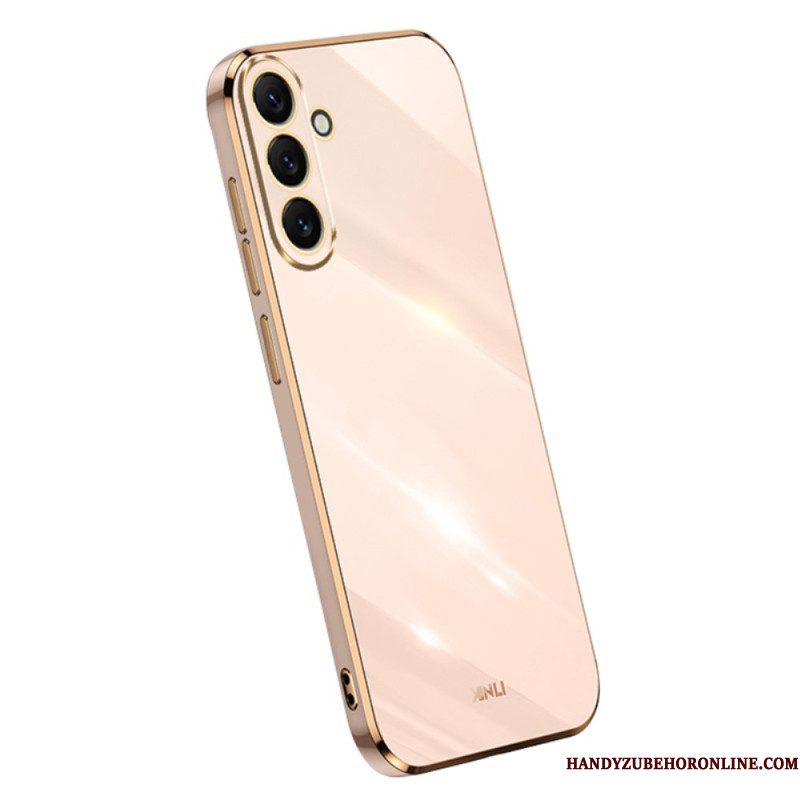 Hoesje voor Samsung Galaxy A54 5G Siliconen Gouden Randen