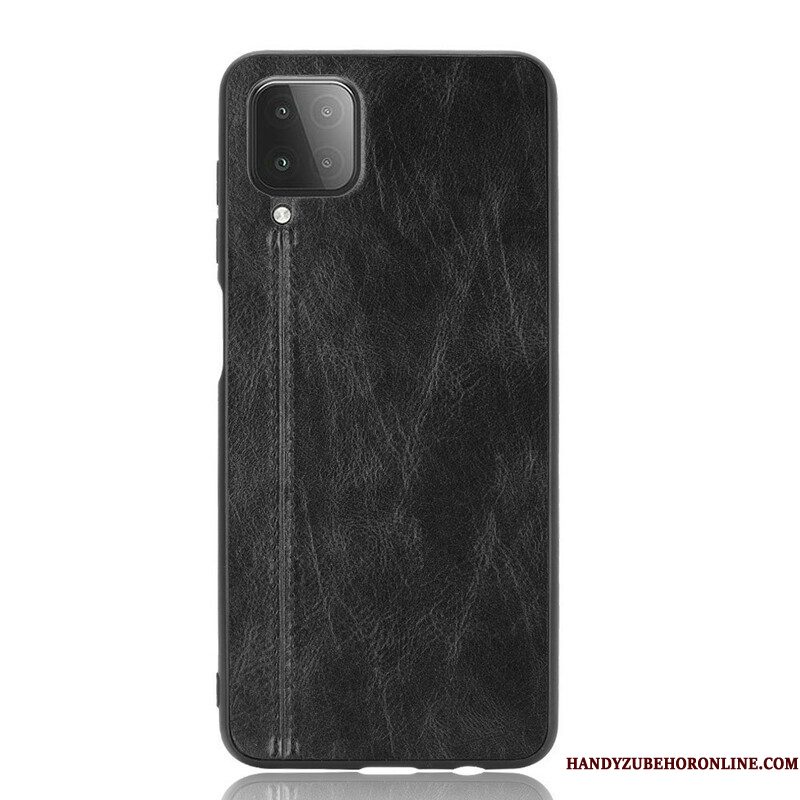 Hoesje voor Samsung Galaxy M12 / A12 Couture-leereffect