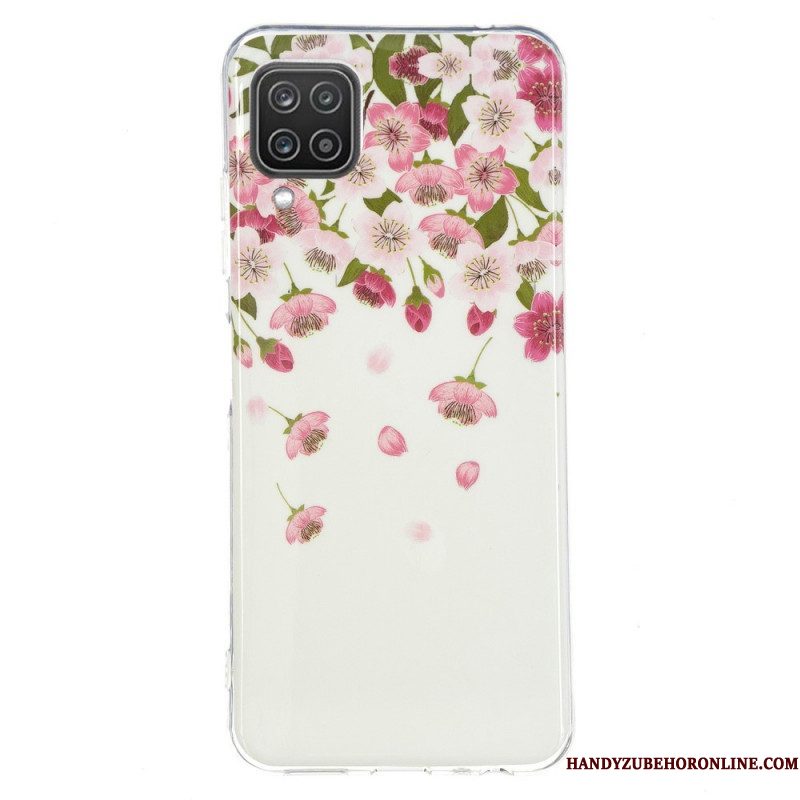 Hoesje voor Samsung Galaxy M12 / A12 Fluorescerende Bloemen