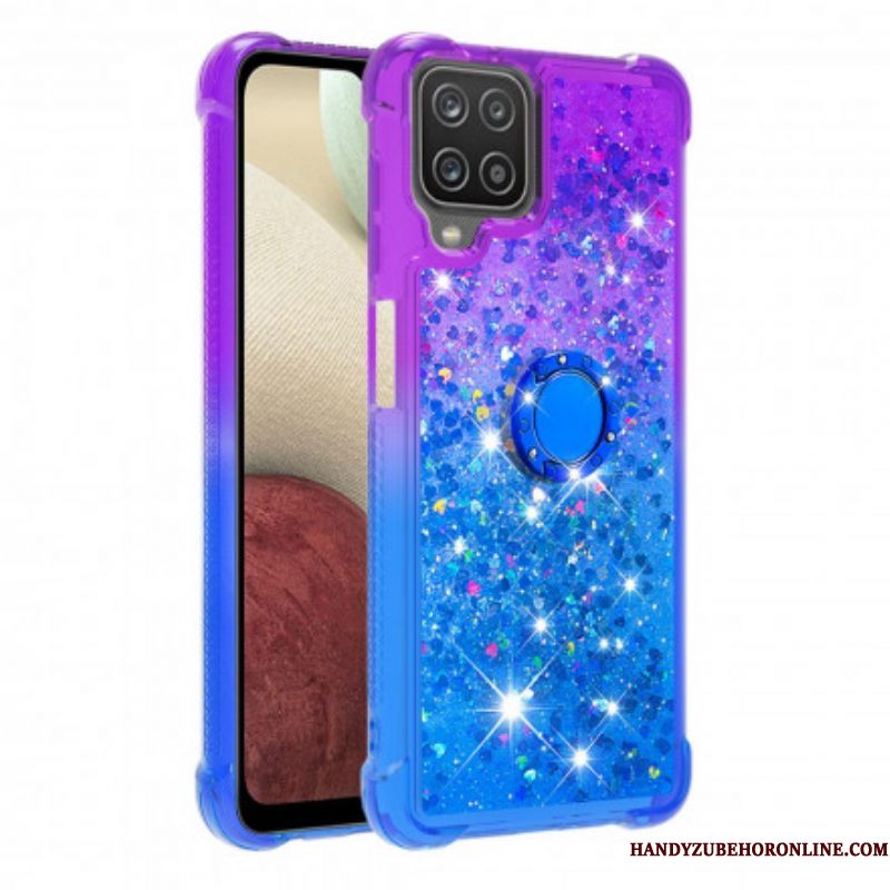 Hoesje voor Samsung Galaxy M12 / A12 Glitter Ringbeugel