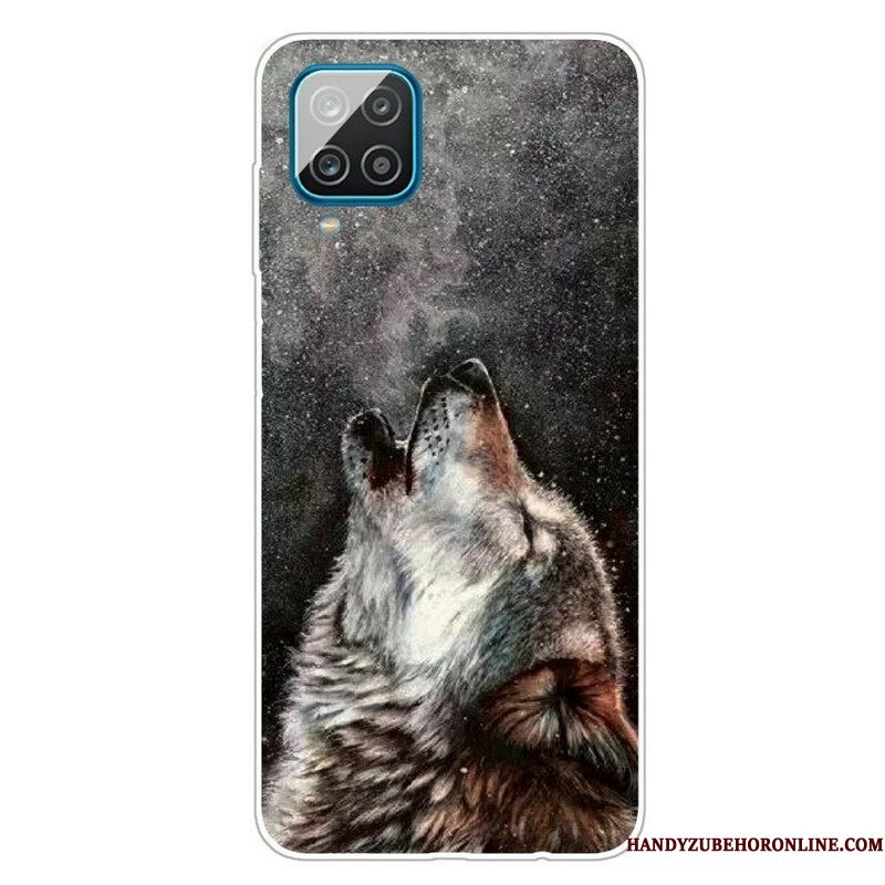 Hoesje voor Samsung Galaxy M12 / A12 Sublieme Wolf