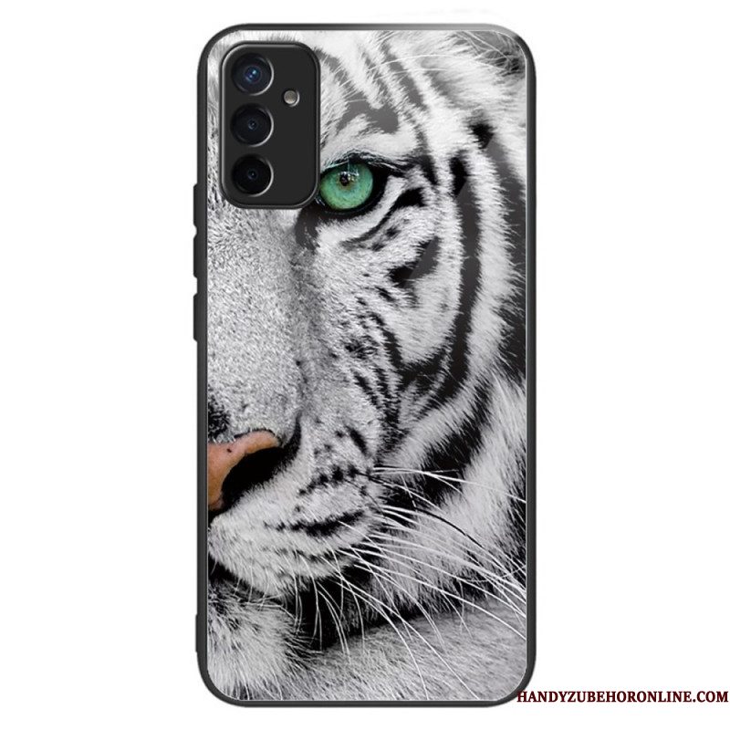 Hoesje voor Samsung Galaxy M13 Tijger Gehard Glas