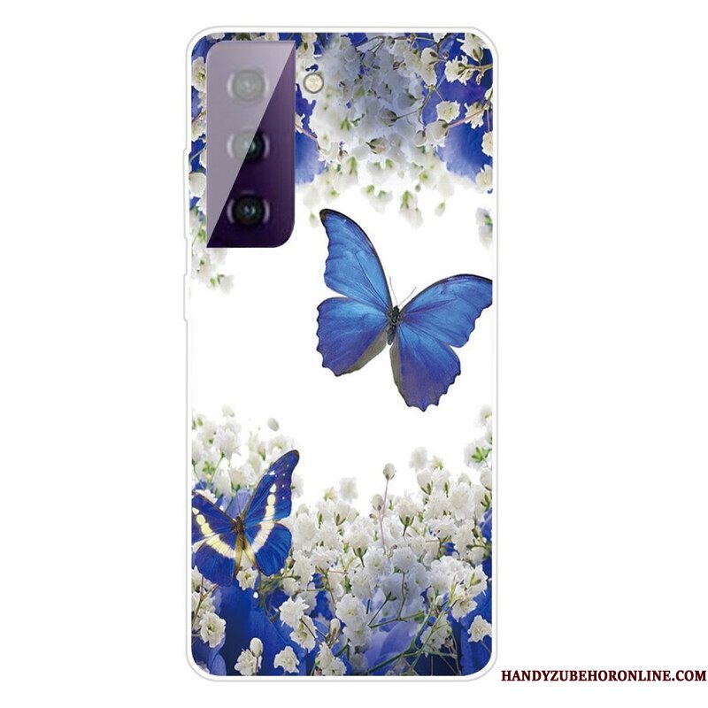 Hoesje voor Samsung Galaxy S21 5G Ontwerp Vlinders