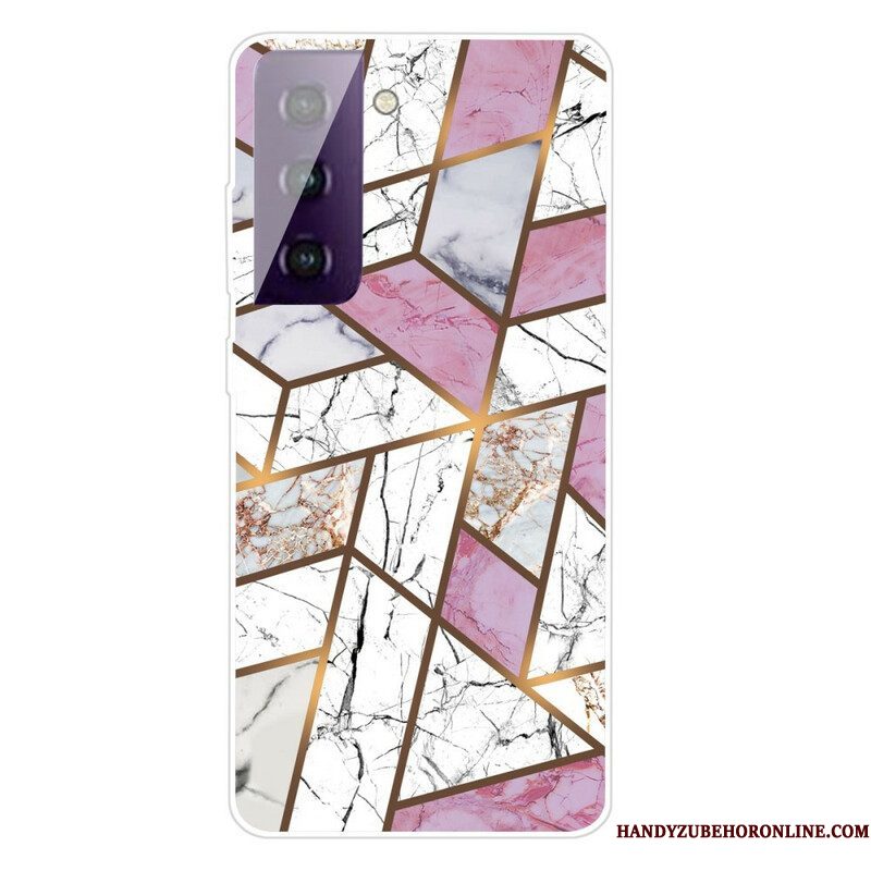 Hoesje voor Samsung Galaxy S21 FE Geometrisch Marmer