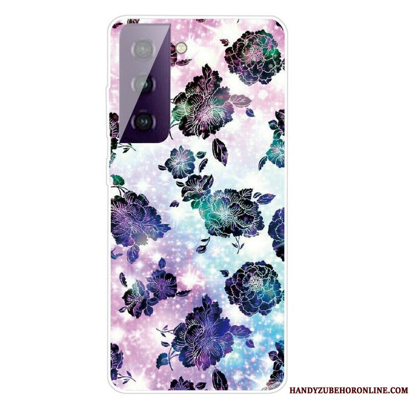 Hoesje voor Samsung Galaxy S21 FE Grafische Bloemen