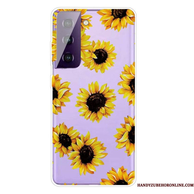 Hoesje voor Samsung Galaxy S21 FE Grafische Bloemen