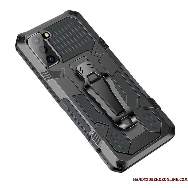 Hoesje voor Samsung Galaxy S21 FE Robot Met Riemclip