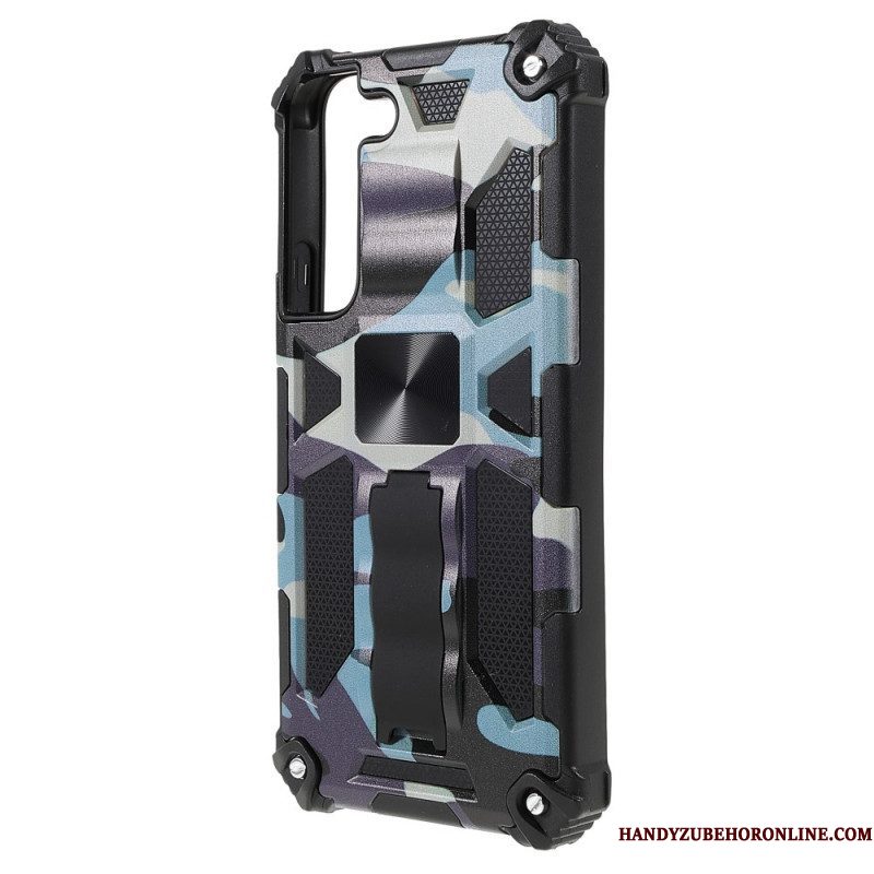 Hoesje voor Samsung Galaxy S22 5G Camouflage Verwijderbare Ondersteuning