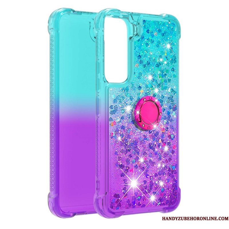 Hoesje voor Samsung Galaxy S22 5G Glitter Ringbeugel