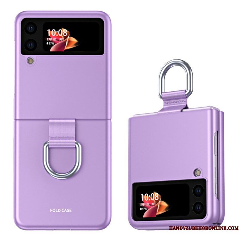 Hoesje voor Samsung Galaxy Z Flip 3 5G Folio-hoesje Huid-aanraking Met Ring