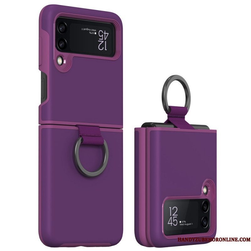 Hoesje voor Samsung Galaxy Z Flip 3 5G Folio-hoesje Ring-ondersteuning Ontwerp Gkk