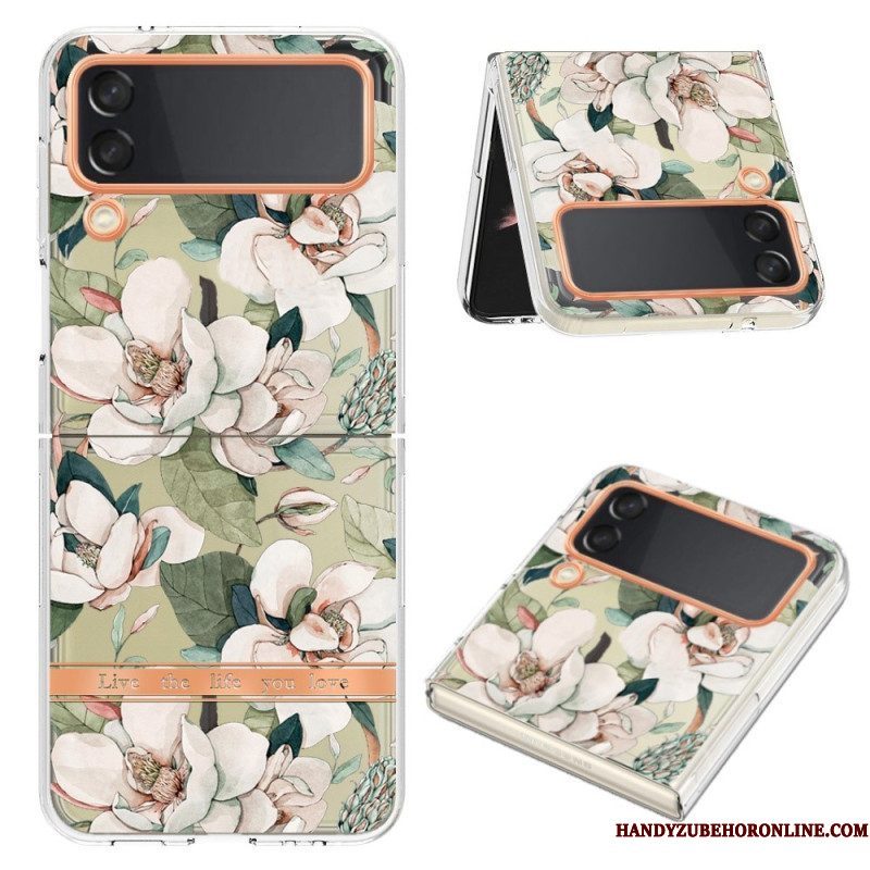 Hoesje voor Samsung Galaxy Z Flip 4 Folio-hoesje Bloemen