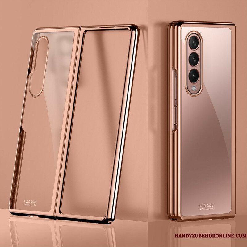 Hoesje voor Samsung Galaxy Z Fold 3 5G Transparante Metalen Randen