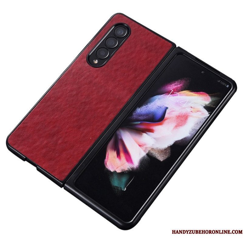 Hoesje voor Samsung Galaxy Z Fold 4 Kunstleer Nylon Textuur