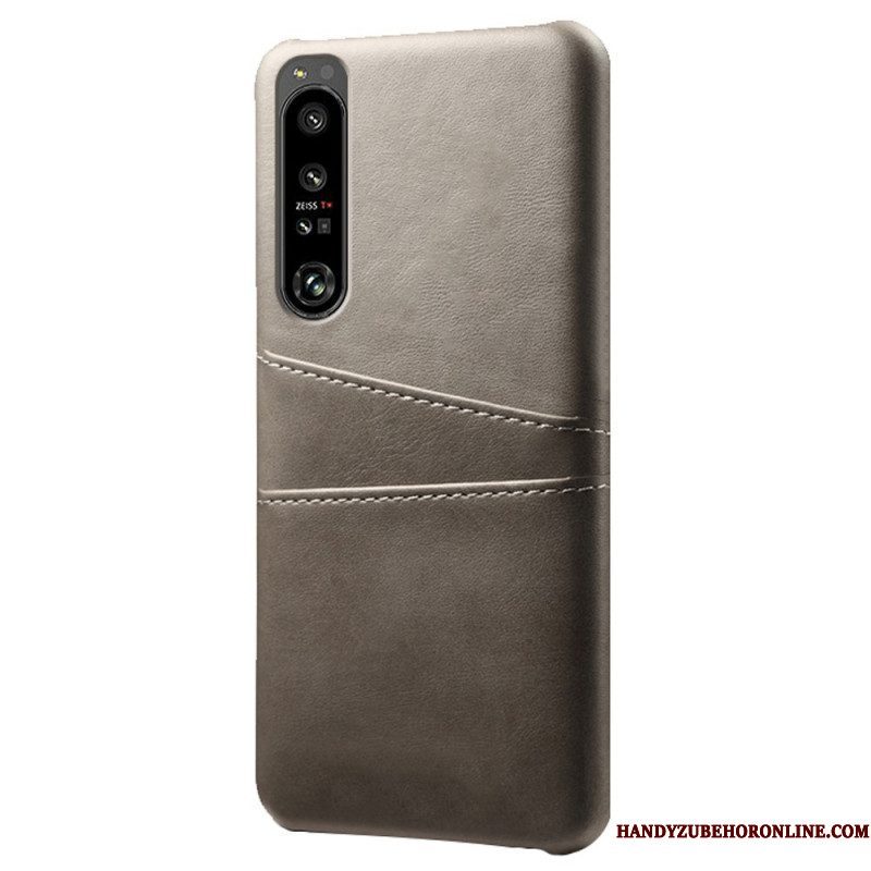 Hoesje voor Sony Xperia 1 IV Kaarthouder Met Leereffect