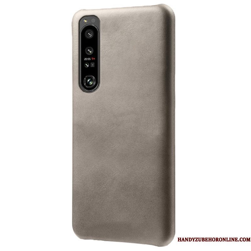 Hoesje voor Sony Xperia 1 IV Leer-effect