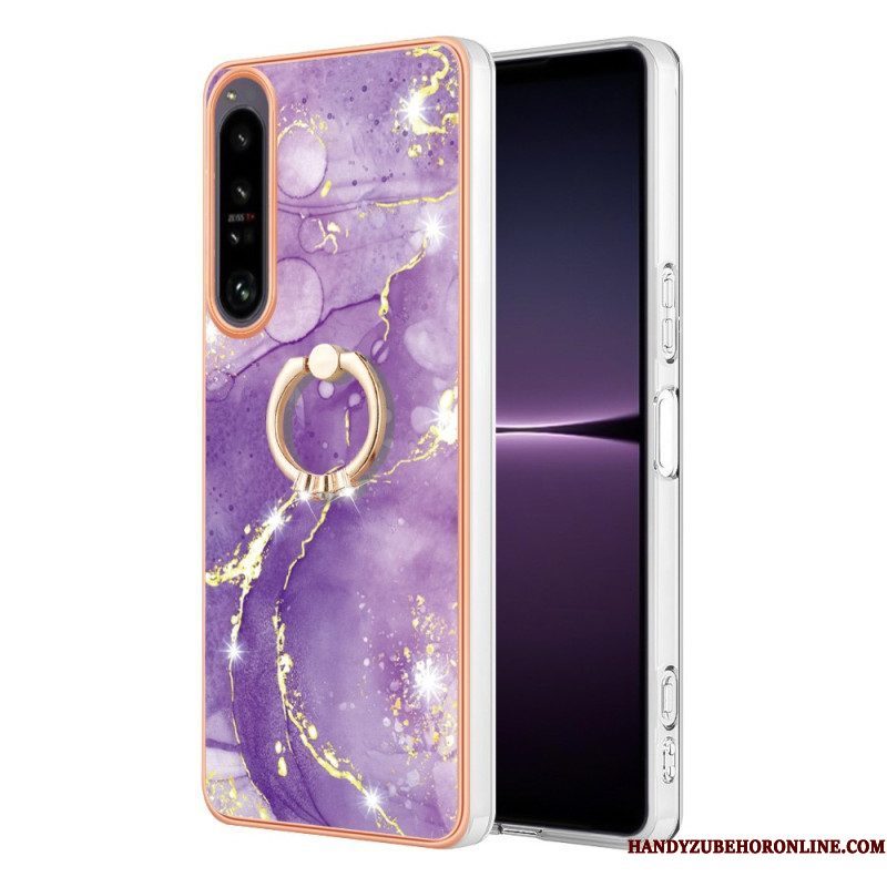 Hoesje voor Sony Xperia 1 IV Marmer Met Ringsteun