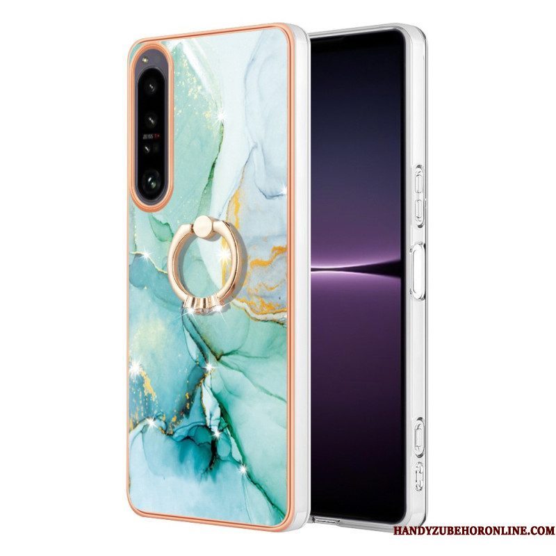 Hoesje voor Sony Xperia 1 IV Marmer Met Ringsteun