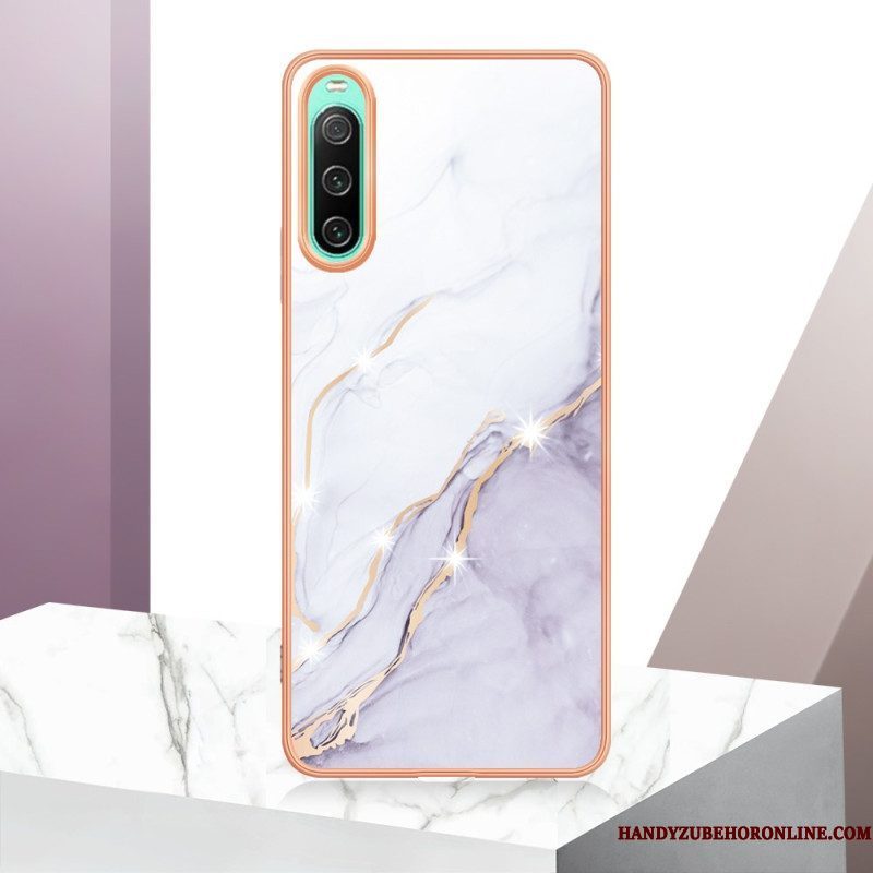 Hoesje voor Sony Xperia 10 IV Gekleurd Marmer