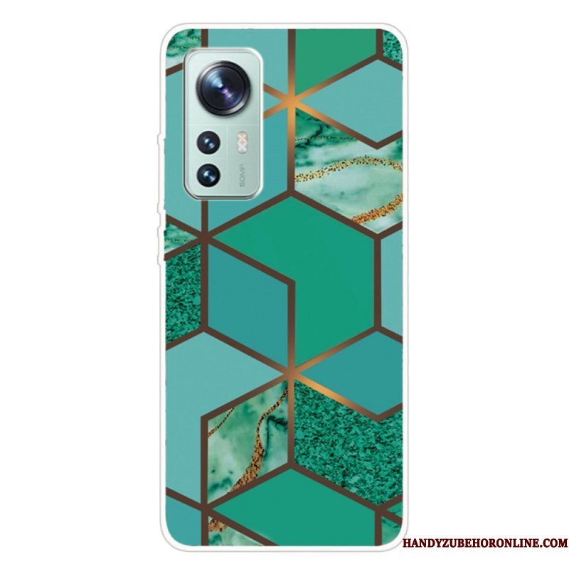 Hoesje voor Xiaomi 12 / 12X Siliconen Marmeren Geometrie